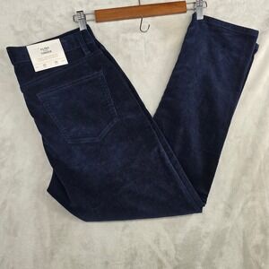 Flint and Tinder Mens Corduroy Pants 32x30 Tapered Fit Navy Blue Huckberry New‎
